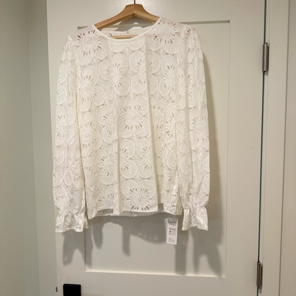 Cupshe White Floral Lace Blouse - Picture 1 of 7